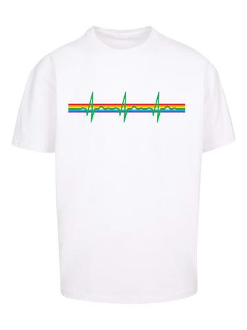 F4NT4STIC Heavy Oversize T-Shirt Pink Floyd Rock Band Album DSOTM in weiß