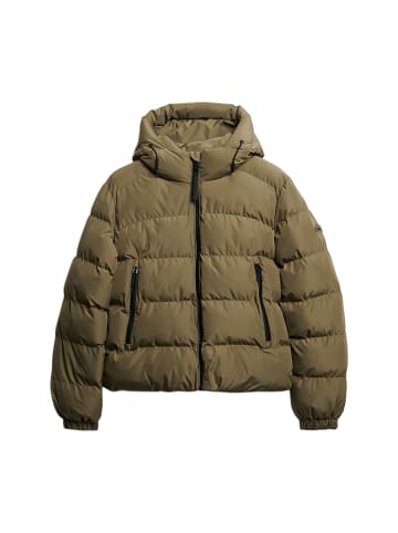 Superdry Sports Puffer Daunenjacke mit Kapuze Grün