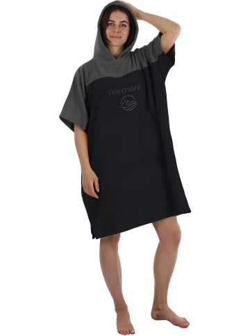 normani Damen Surfer Poncho Kuta in Schwarz