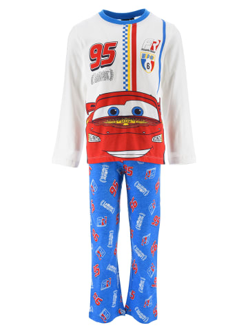 Disney Cars 2tlg. Outfit: Schlafanzug Langarmshirt und Hose in Weiß