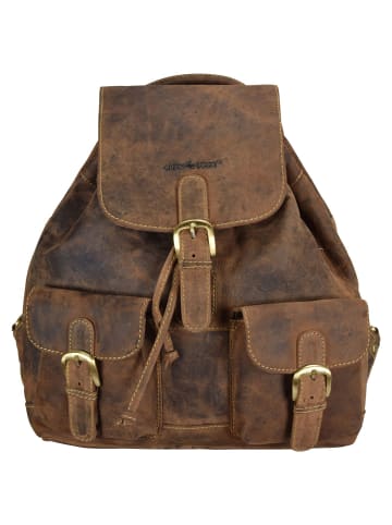 Greenburry Vintage City Rucksack Leder 35 cm in braun