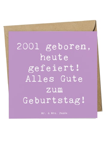 Mr. & Mrs. Panda Deluxe Karte Spruch 2001 Geburtstag mit Spruch in Lavendeltraum