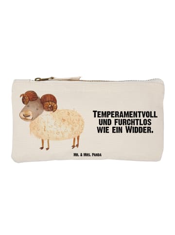 Mr. & Mrs. Panda Kosmetiktäschchen Sternzeichen Widder mit Spruch in Weiß