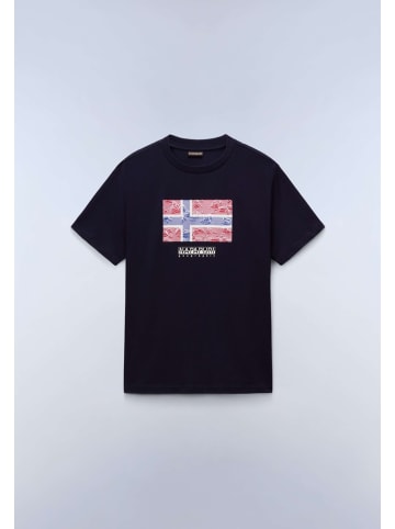 Napapijri T-Shirt "S-Drapeau Ss" in Blau