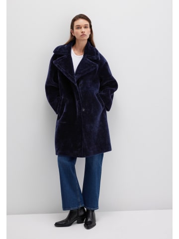 Mavi Jeans Eleganter Mantel mit breitem Revers und geradem Schnitt in Blau