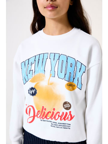 Garcia Sweatshirt mit Rückenprint in off white