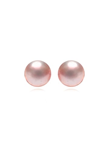 Luxenter Ohrringe Silber und rosa Perle 8 mm-GEEL