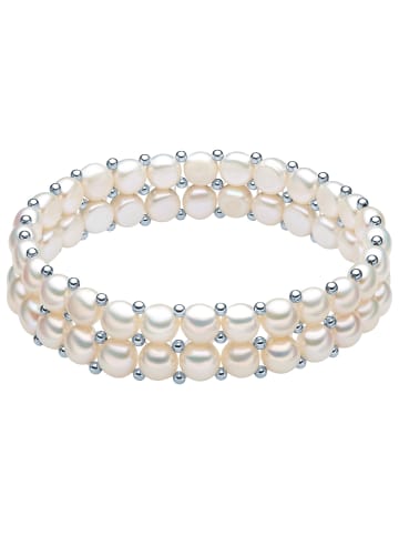 Valero Pearls Perlen-Armband Sterling Silber Süßwasser-Zuchtperle in weiß