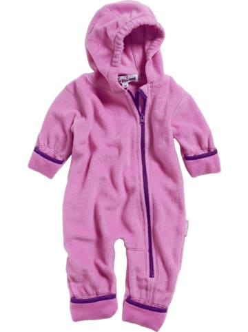 Playshoes Outdoor Overall "Fleece-Overall farblich abgesetzt" in Pink