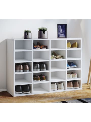 VCM  Holz Regal Schuhschrank Schuhregal Hinsol L in Weiß