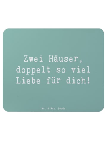 Mr. & Mrs. Panda Maus-Pad Spruch Trennung von den Eltern mit Spruch in Meeresbrise