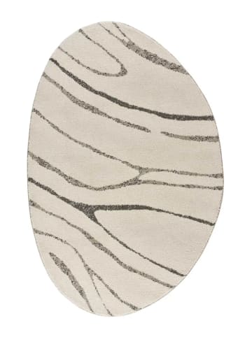 Atticgo Hochflor-Teppich NIAMEY unregelmäßige form in weiß