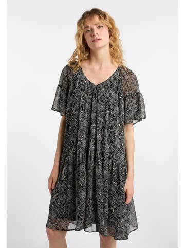 DreiMaster Vintage Damen Kleid in Schwarz Mehrfarbig