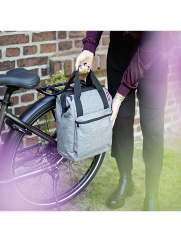 KLICKfix reisenthel Roomy GT 12 - Hinterradtasche 40 cm (twist sky rose) in twist silver