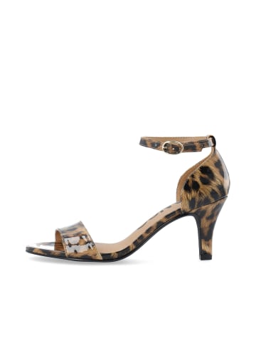 Bianco Sandalen mit breiten Riemen in LeoPrint