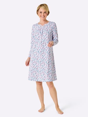 WITT WEIDEN Nachthemd in weiß-rosé-bedruckt