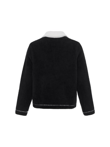 Blonda Women Cardigan in Black Offwhite
