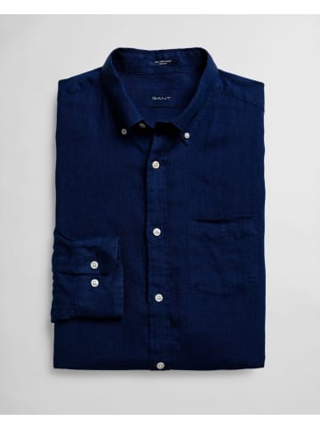 Gant Leinen Hemd Lang-Arm in Navy