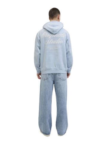 Jack & Jones Sweatshirt JORNORREBRO TYPO BACK SWEAT HOOD in Blau