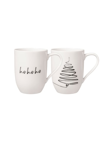 Villeroy & Boch 2er Set Kaffeebecher XMAS Statement in 280 ml in weiß