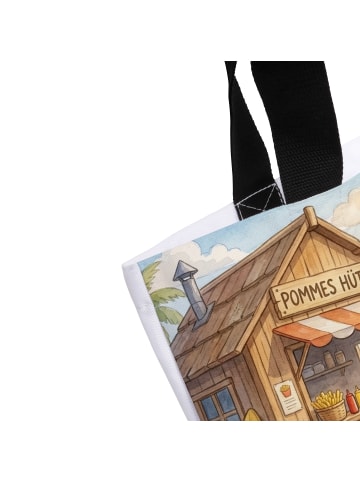 Mr. & Mrs. Panda Strandtasche Pinguin Pommestüte Design ohne Spruch in Weiß