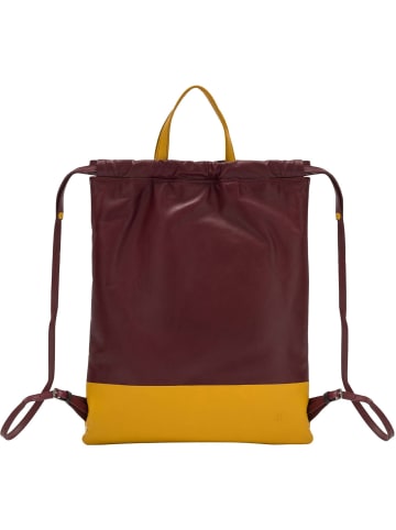 DuDu Rucksack Leder 42 cm in burgundy