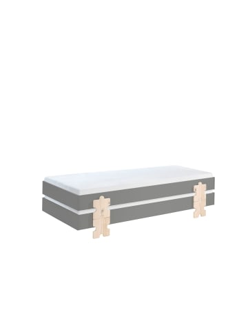 58 aufm Kessel STAPELBETT (2er Set) Karlene 204x48x94 aus MDF in Grau