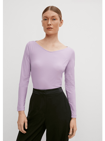 comma T-Shirt langarm in Lila