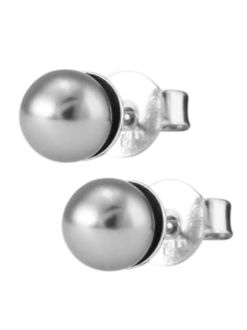 Adeliás Damen Ohrringe – Ohrstecker aus 925 Silber mit Perle in silber