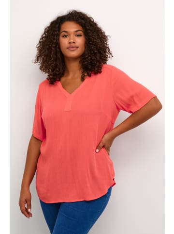 KAFFE curve Kurzarm-Bluse KCami Regular fit in Cayenne