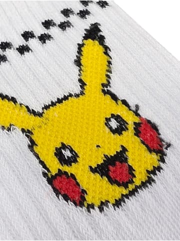 Pokemon 2er Pack Pokemon Socken Pikachu & Evoli Tennissocken Söckchen in weiß