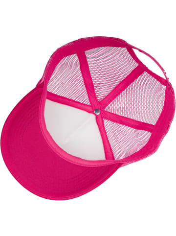 styleBREAKER Mesh Cap in Weiß-Himbeer