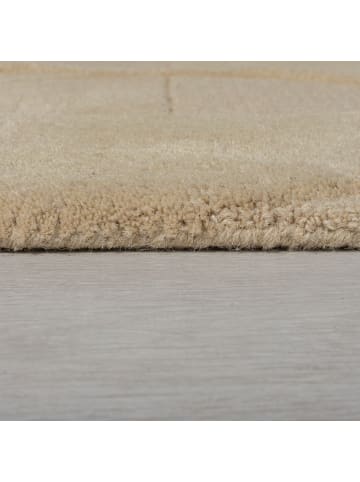 KADIMA DESIGN Eleganter Wollteppich, rutschfest und komfortabel in Braun