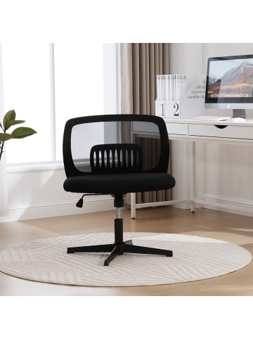 ABRIHOME Bürostuhl 360° drehbar und höhenverstellbar Mesh, Schwarz
