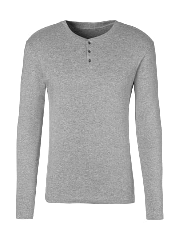 H.I.S Langarmshirt in grau-meliert