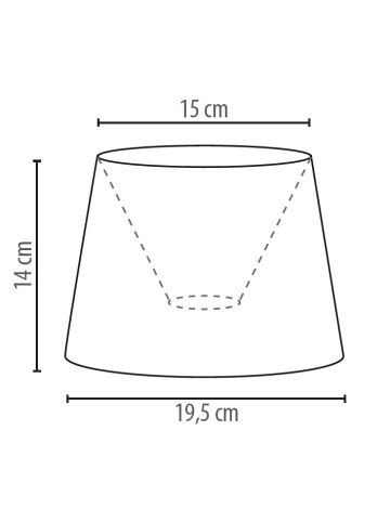 Licht-Erlebnisse Lampenschirm Ø 19.5 x (H)14 cm in Ecru