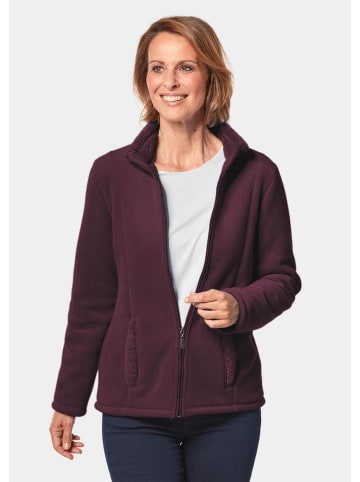 GOLDNER Fleece-Jacke in aubergine