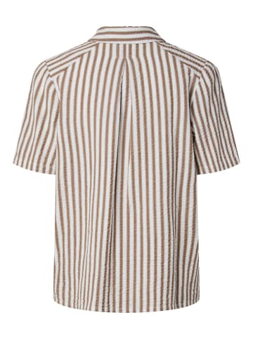 Pieces Kurzarmhemd in Greige