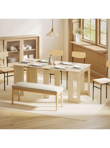 HOMCOM Esstisch in Naturholz 180L x 85B x 75H cm