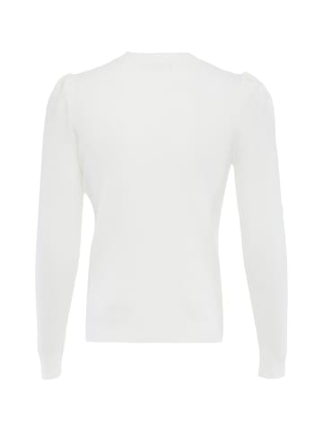Swirly Damen Strickpullover in Wollweiss