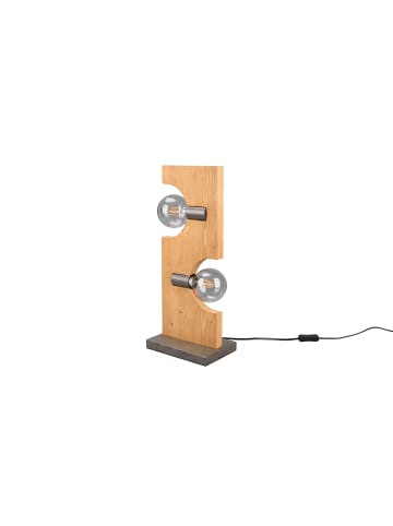 Trio Leuchten Tischleuchte TAILOR in Nickel antik / Holz