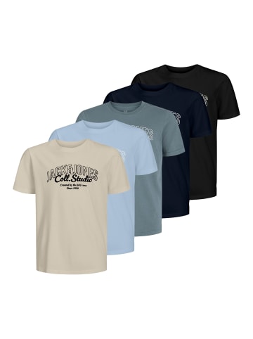 JACK & JONES Junior 5er-Pack T-shirt in Stormy Weather