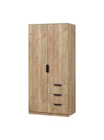 en.casa Kleiderschrank Eiselfing in Beige Ohne Farbe (B)80cm (G)83cm