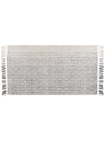 Beliani Kurzflor OMERLI in Weiß/Grau - (W) 80 x (H) 80 x (L) 150 cm