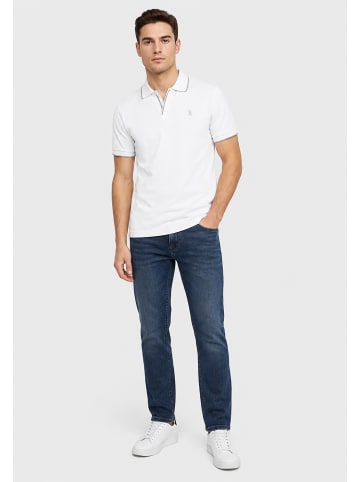 BLEND Kurzarmiges Poloshirt Polokragen Modisch in Weiß