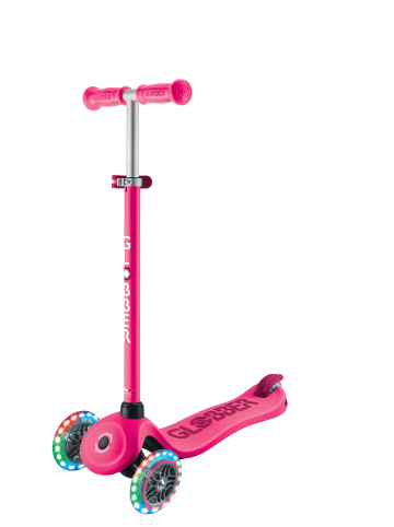 GLOBBER 3in1 Aufsitzrad, Laufrad, Scooter GO-UP SPORTY LIGHTS 360 in fuchsia pink
