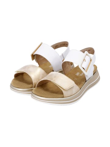 remonte Sandalen aus Leder Keilförmig Weiß