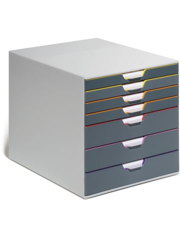 Durable Schubladenbox Varicolor 7 7 Fächer grau/farbiger Verlauf