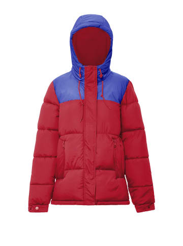 hoona Damen Wattierte Steppjacke in Rot Kobalt