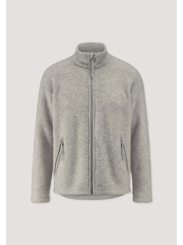Hessnatur Wollfleece-Jacke in hellgrau